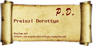 Preiszl Dorottya névjegykártya